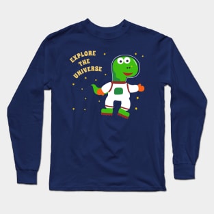 Cute dinosaur astronaut. Long Sleeve T-Shirt